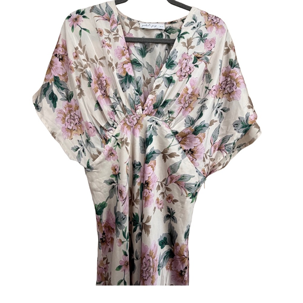 Petal & Pup Women’s Ricki Floral Satin Gown Size L - Picture 4 of 11